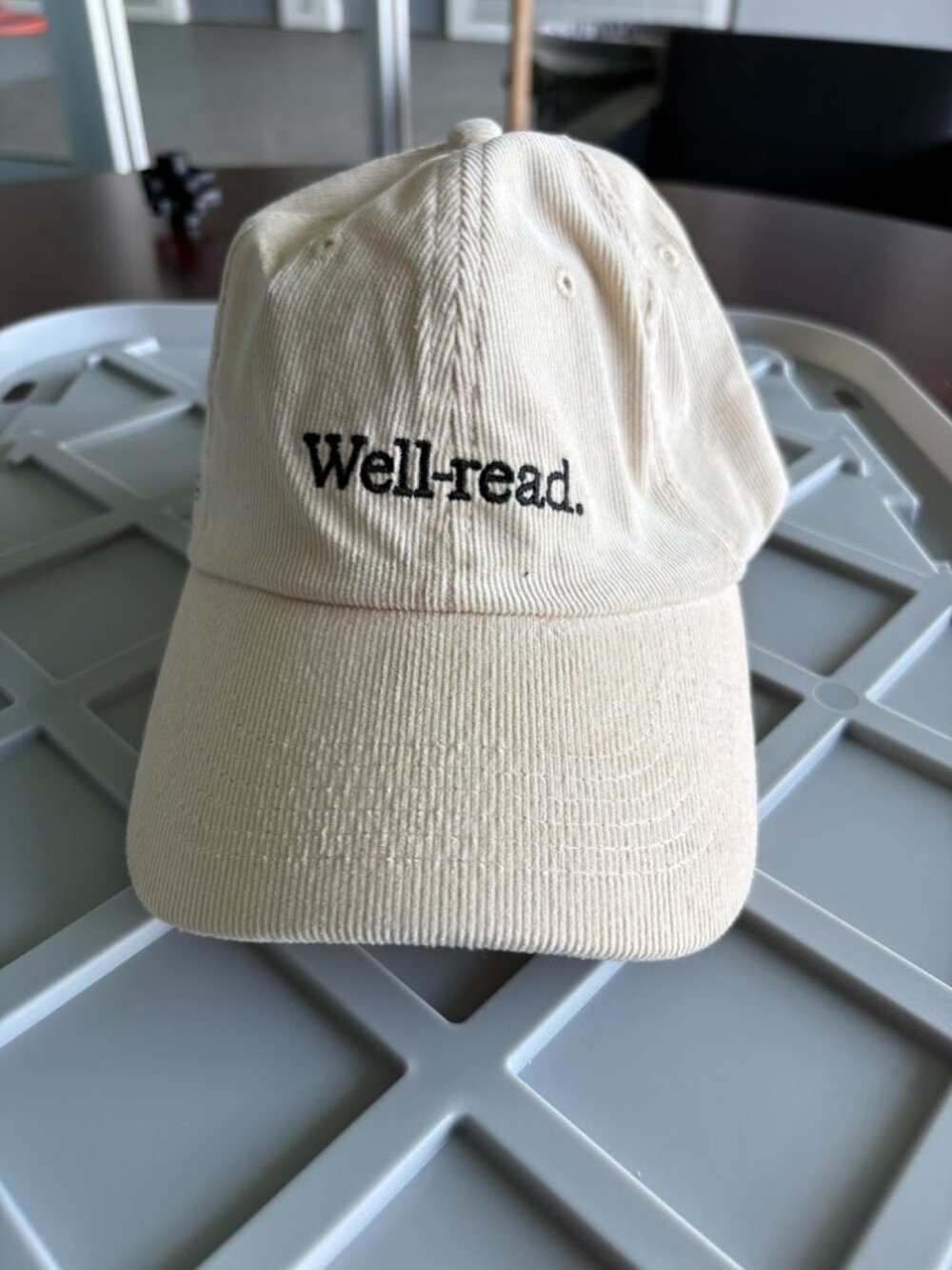 "Well-Read" Corduroy Baseball Cap - Never Worn!